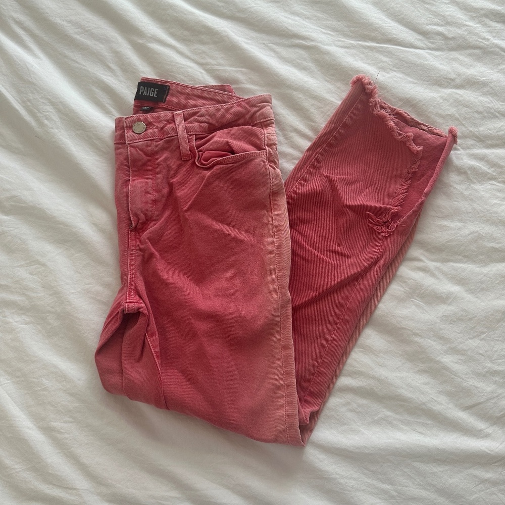 PAIGE Red/Pink Jeans